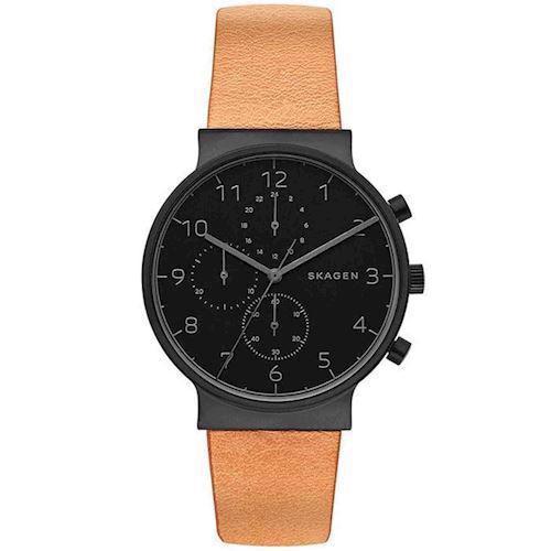 Image of Chrono IP sort stål quartz med chronograph herre ur fra Skagen, SKW6359